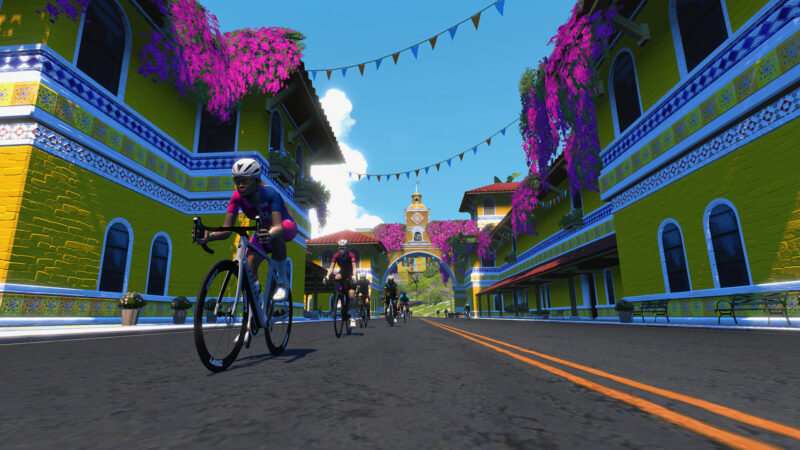 Zwift Southern Coastal Causeway Expansion city scape