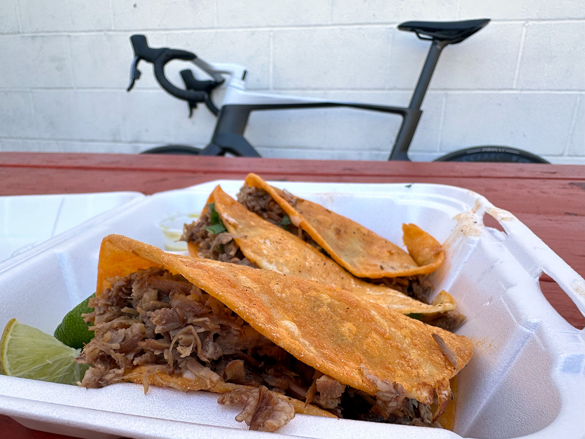bmc teammachine r road bike on a taco ride