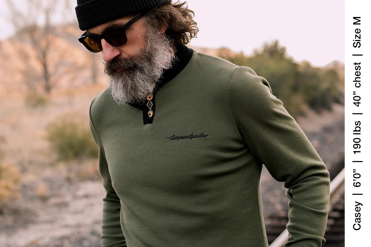 Camp and Go Slow Henley Merino riding shirt Casey