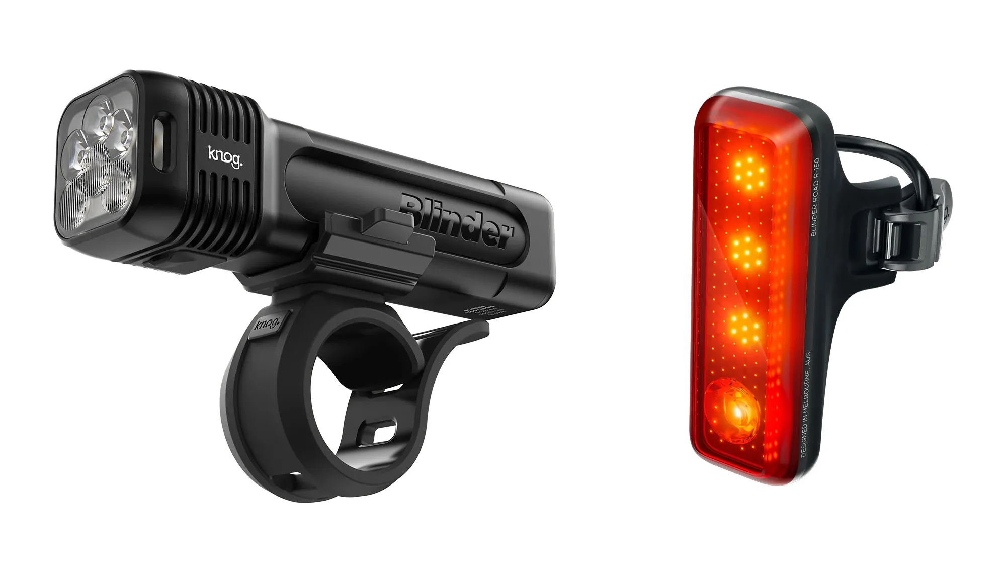 Knog Blinder 1300 headlight + Blinder R-150 taillight combo set
