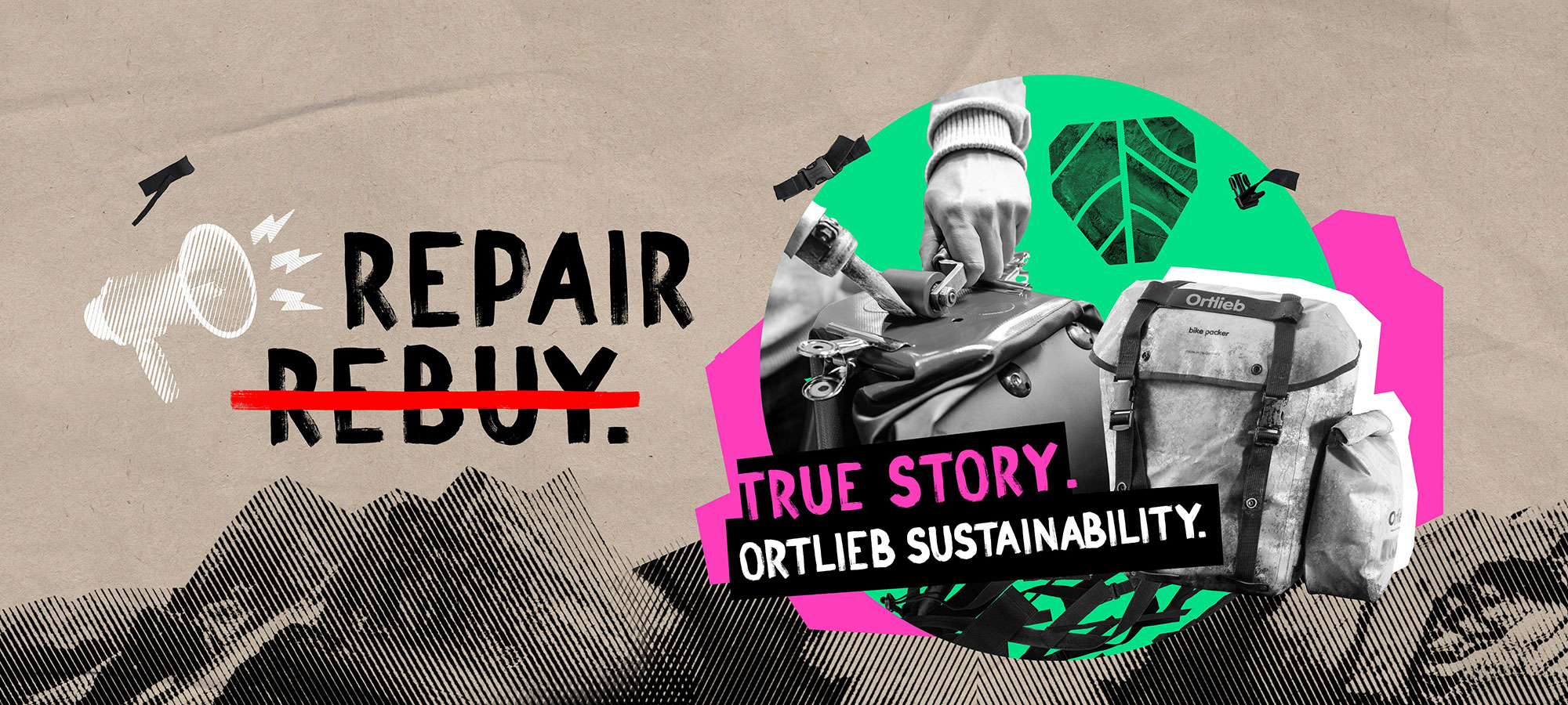 Ortlieb Repair Week, fix it don't replace it, Black Friday free & discounted bag repairs service, sustainability