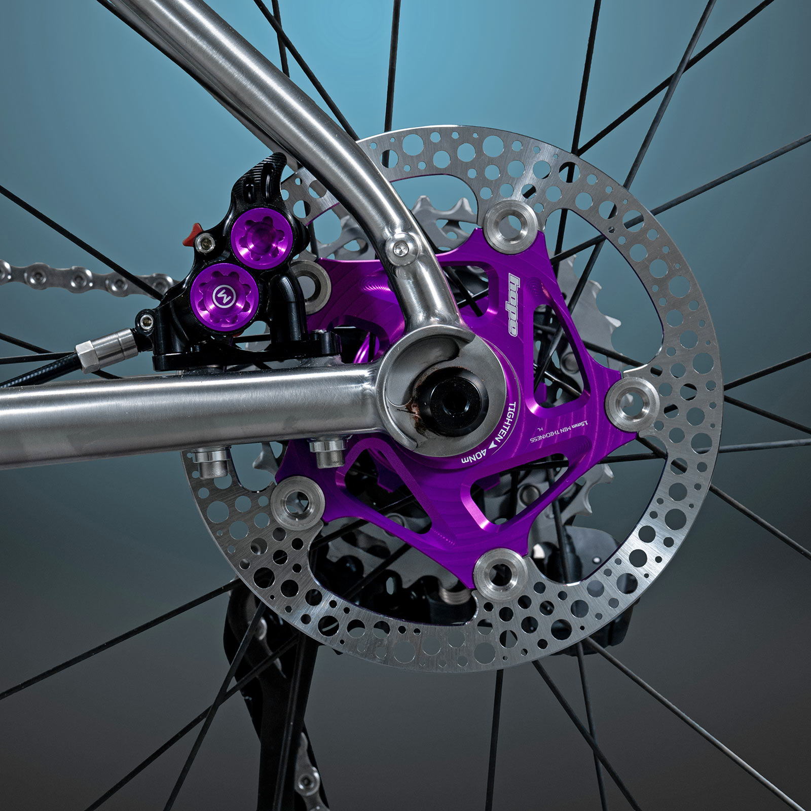 Ribble Allroad Ti Prototype, 3d-printed titanium aero all-road gravel bike, Hope rear brake