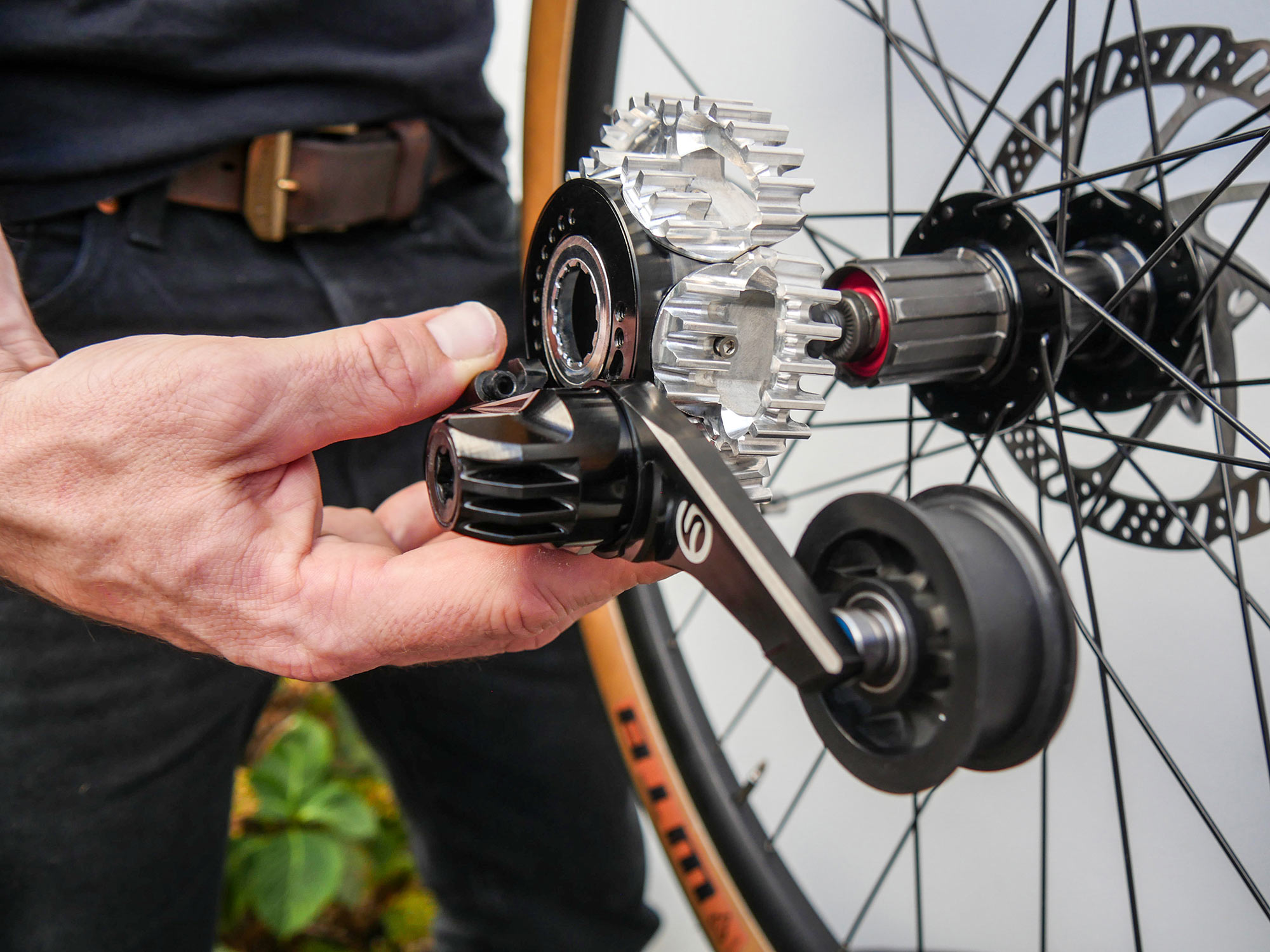 installation of prototype veer shift 2-speed cassette for belt drive bikes