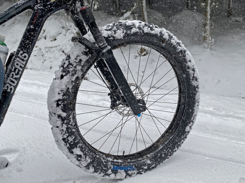 Borealis Crestone fatbike Review: benchmark lightweight carbon fat bike long-term test, 120mm Manitou Mastodon Pro suspension fork