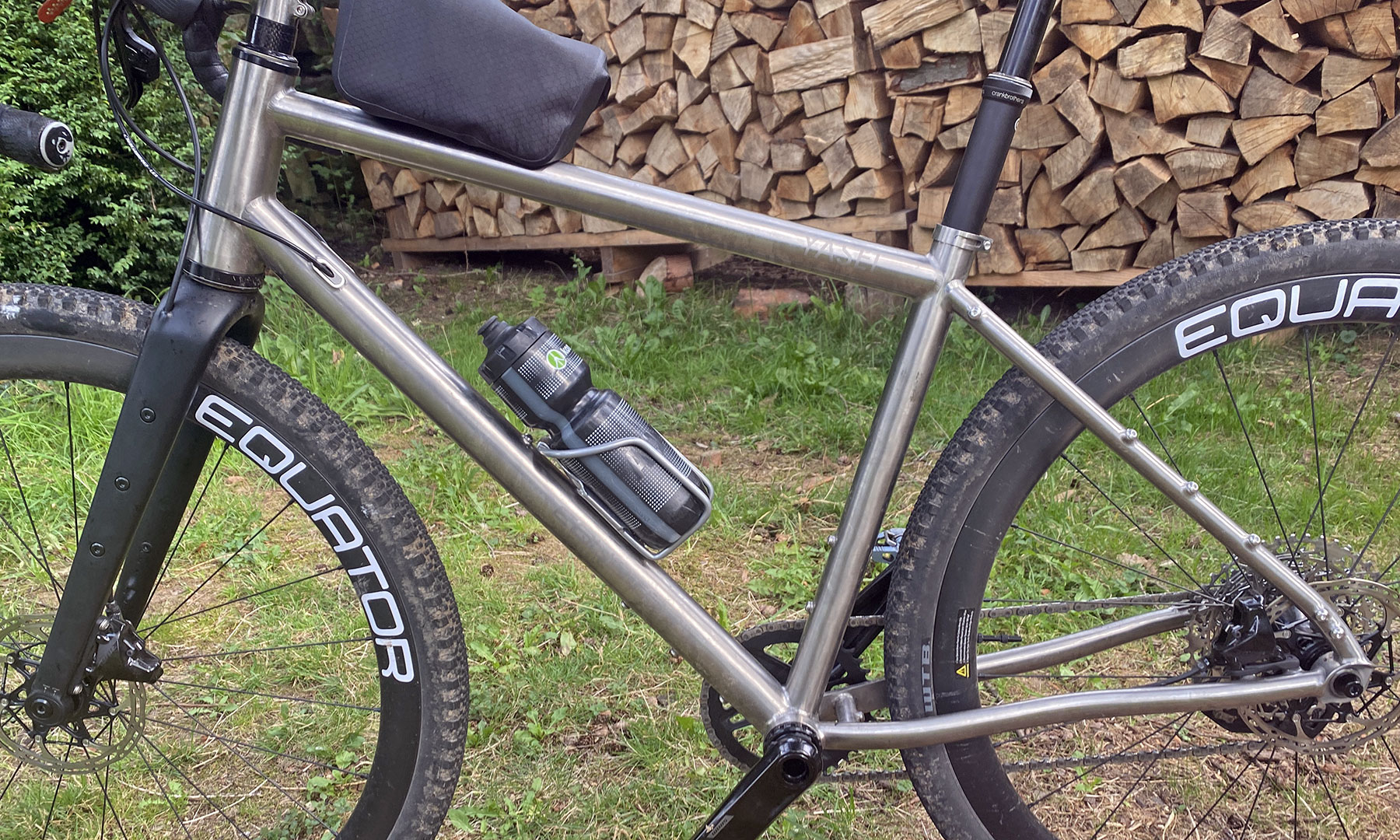 Equator's new affordable consumer-direct titanium gravel bikes, Yasei frame detail non-driveside