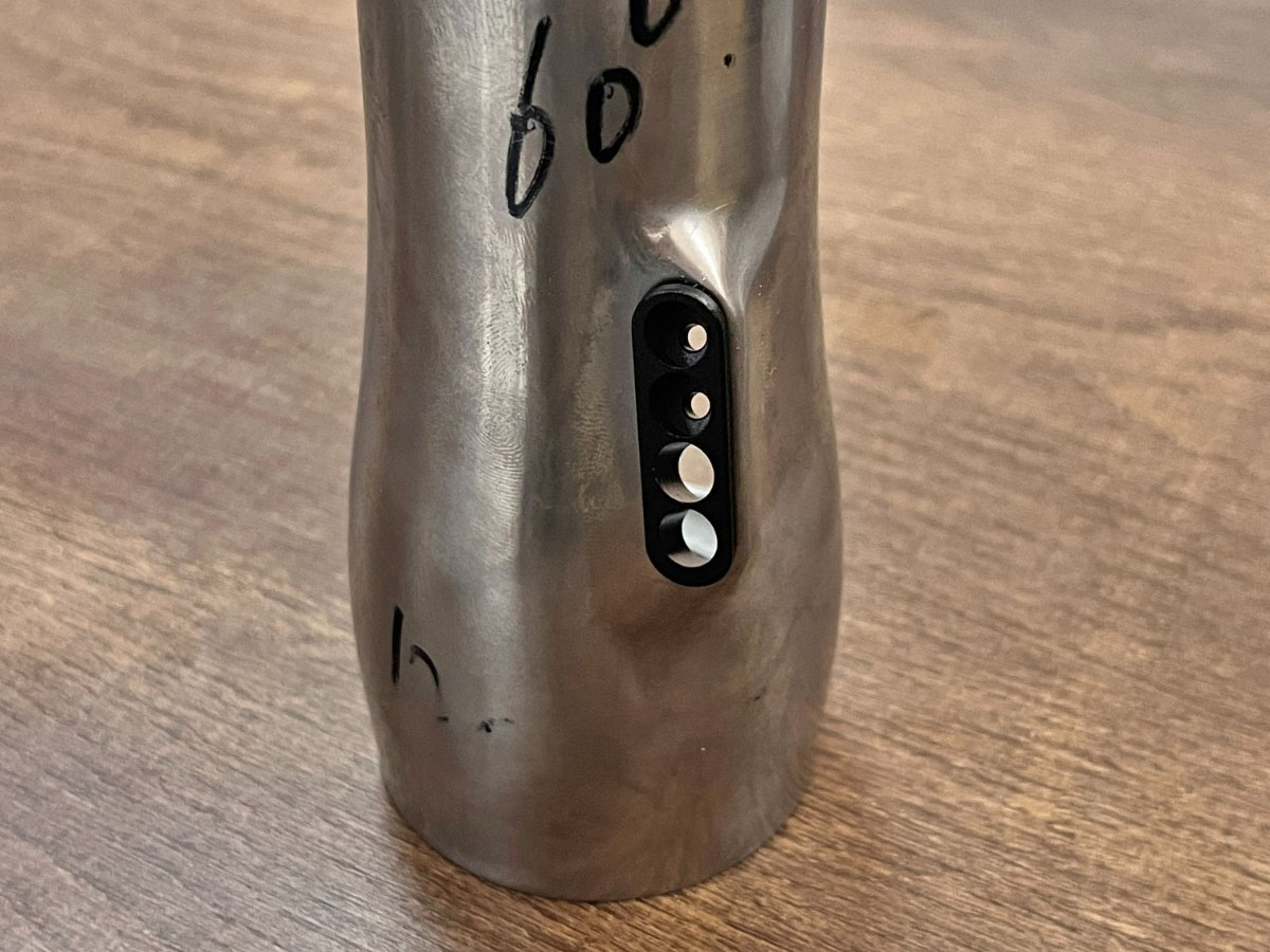Equator's new affordable consumer-direct titanium gravel bikes, new cable routing port sample detail