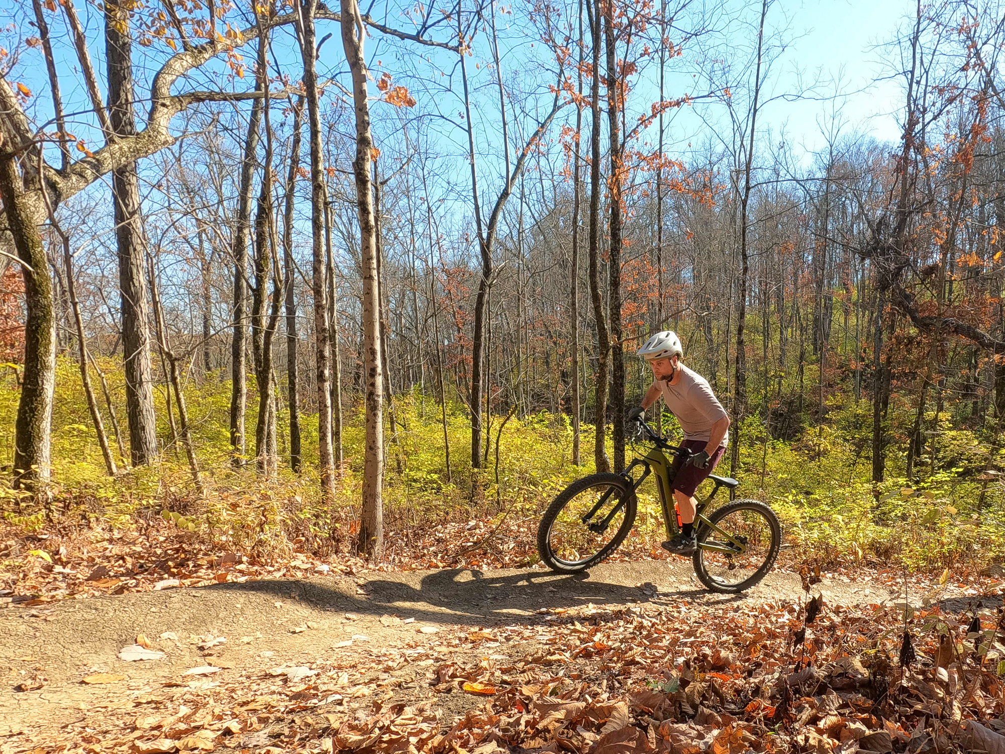 riding REI Co-Op Cycles e3.1 eMTB
