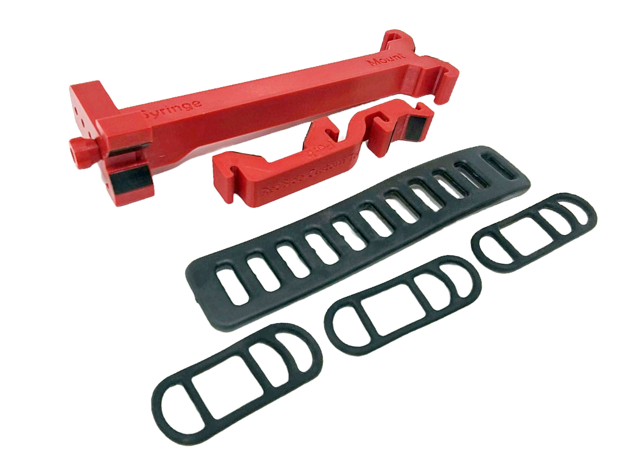 RedSide Tools Hydraulic Bleed Syringe Holder Kit, 3rd gen Brake Bleed Tool Helper mounts, contents