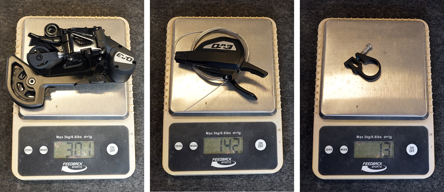 TRP EVO 12 MTB drivetrain actual weights