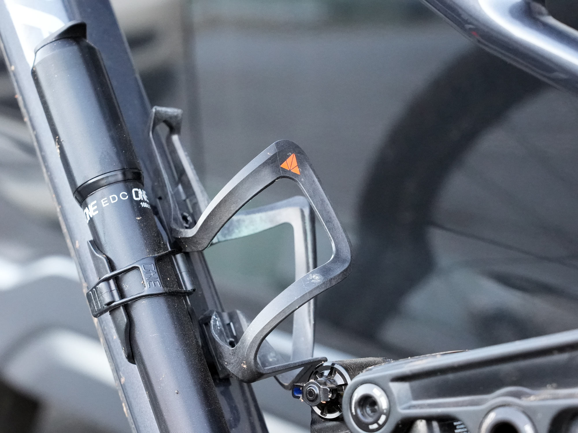 granite aux side entry bottle cage on a bike