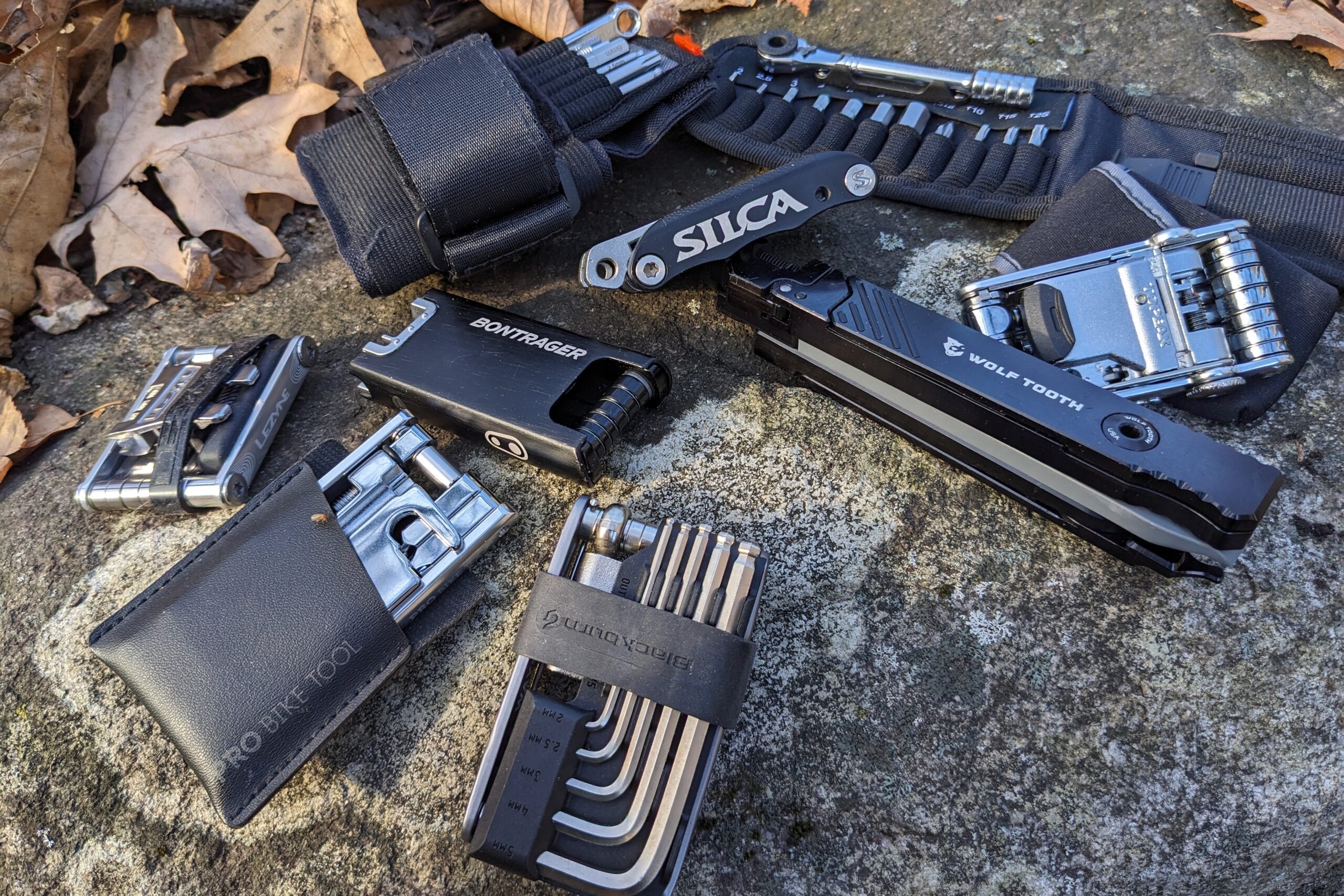 Group shot of bike multi-tools