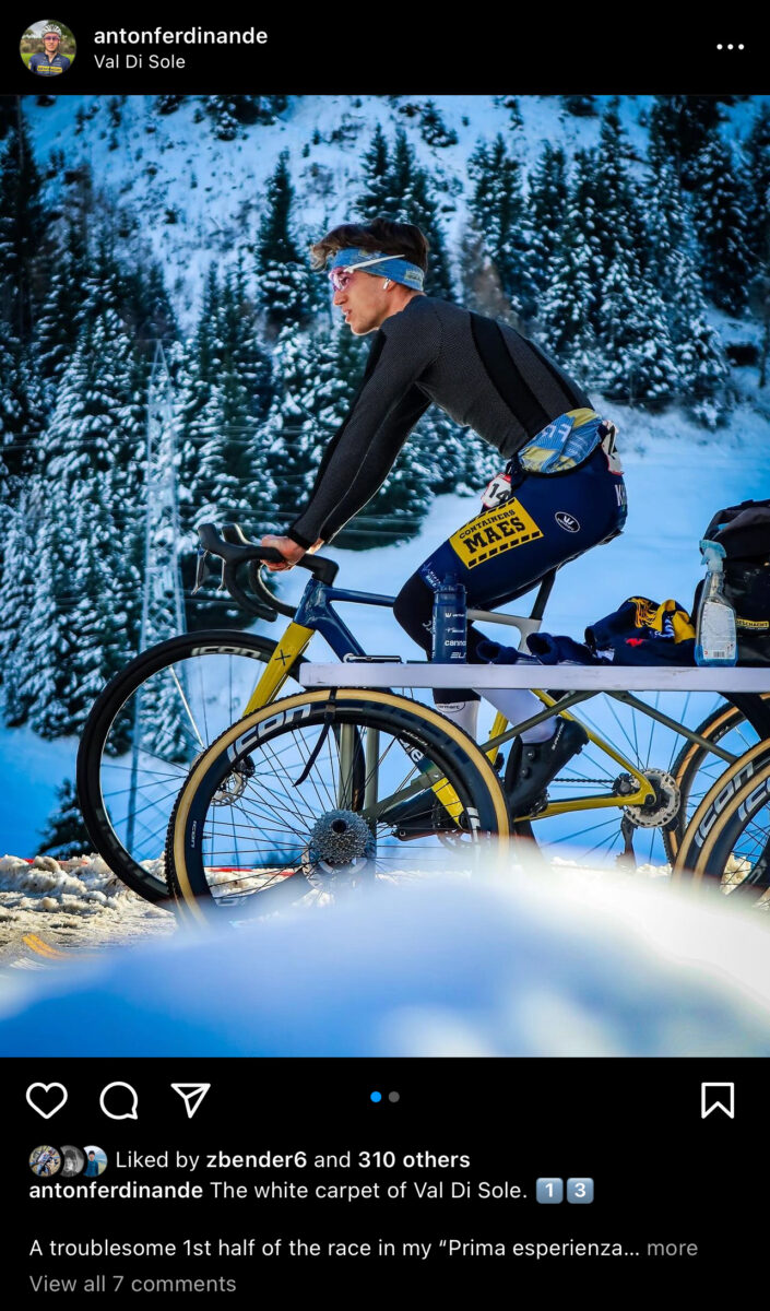 Anton Cannondale Super Six SE:CX in the snow