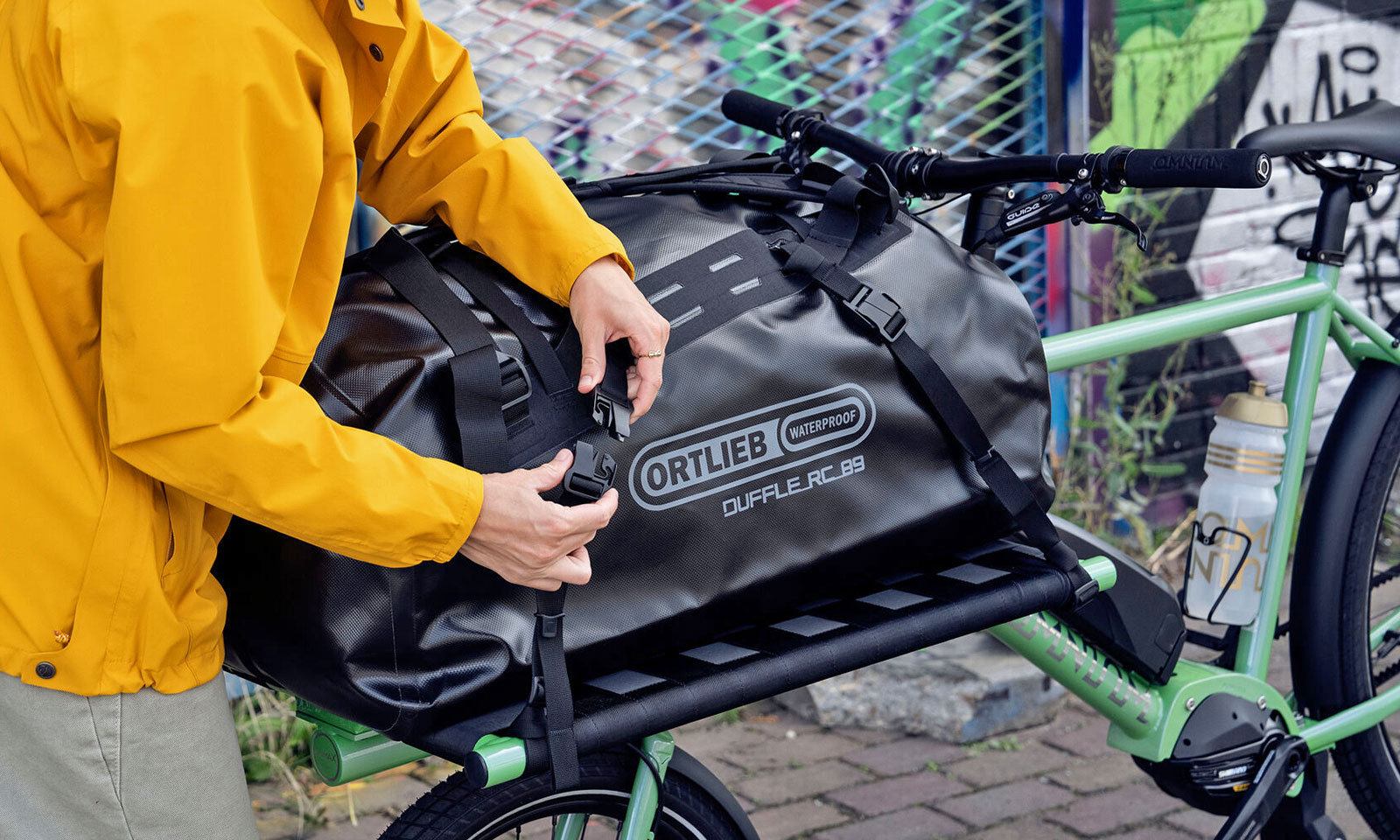 Ortlieb Duffle RC roll-top closure waterproof dufflebag backpack, made-in-Germany, cargo bike