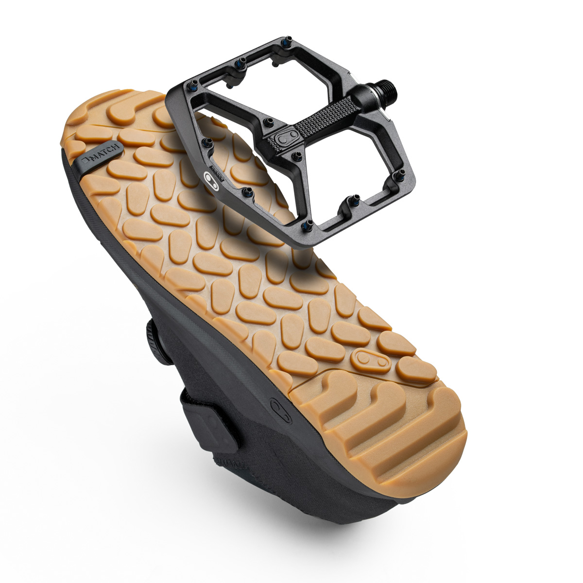 Crankbrothers Stamp Trail BOA shoe, sole and pedal