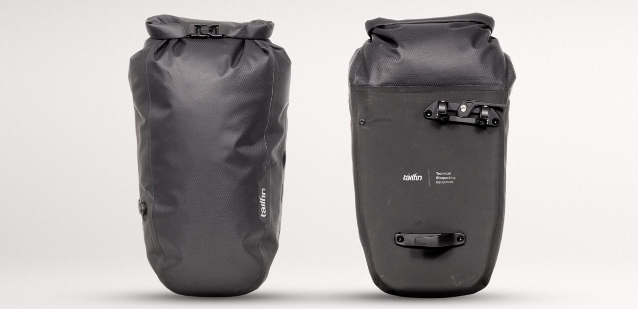 Tailfin 16-liter Pannier launch studio front and back
