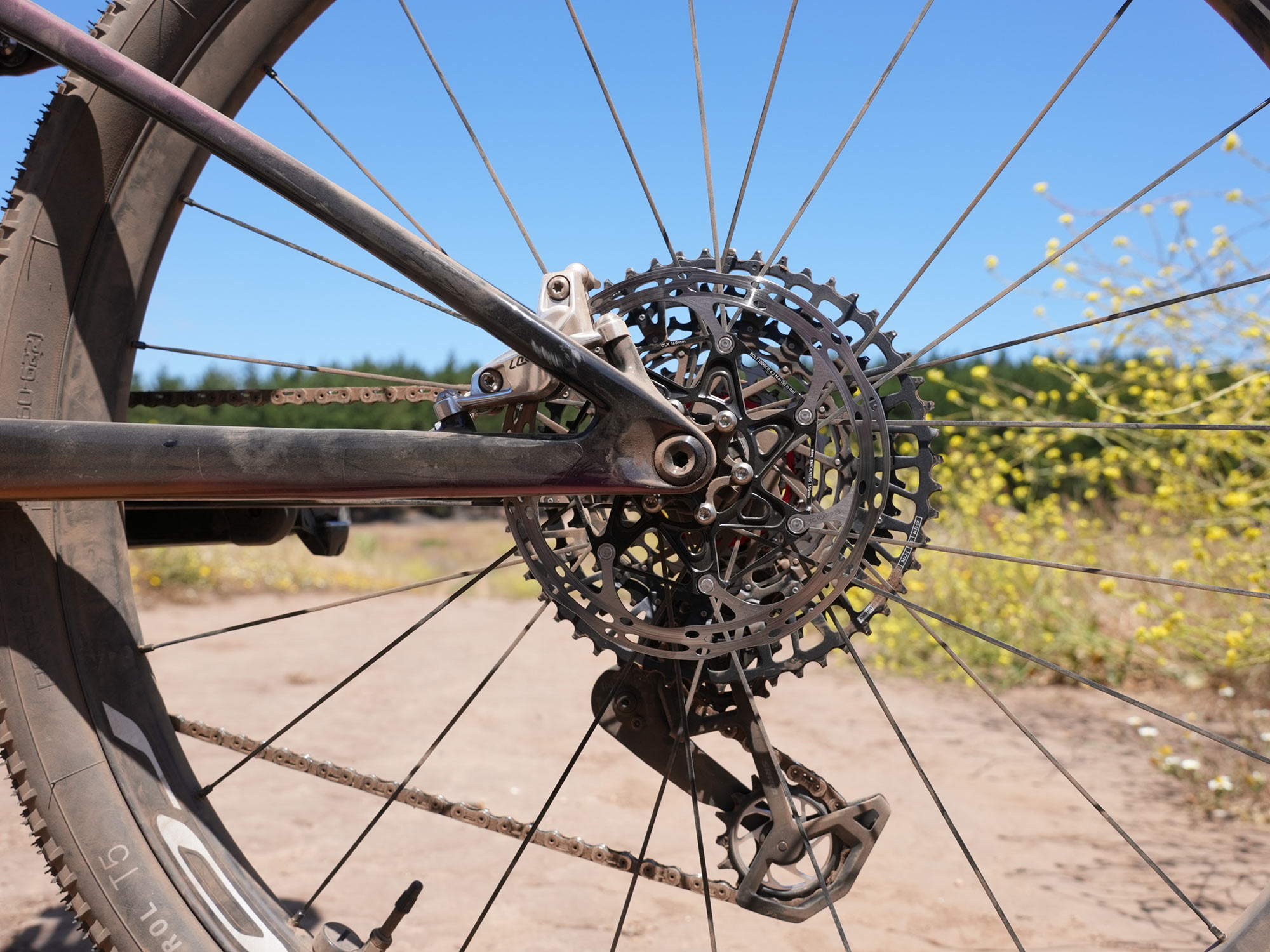 closeup details of 2024 specialized epic 8 s-works rear brake