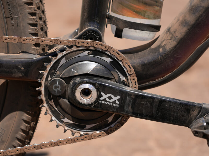 closeup details of 2024 specialized epic 8 s-works crankset