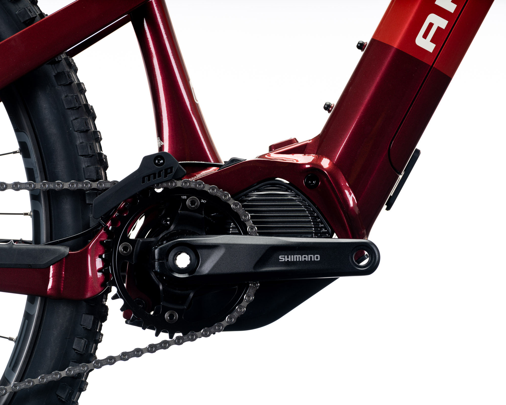 closeup details of 2024 ari wire peak e-MTB