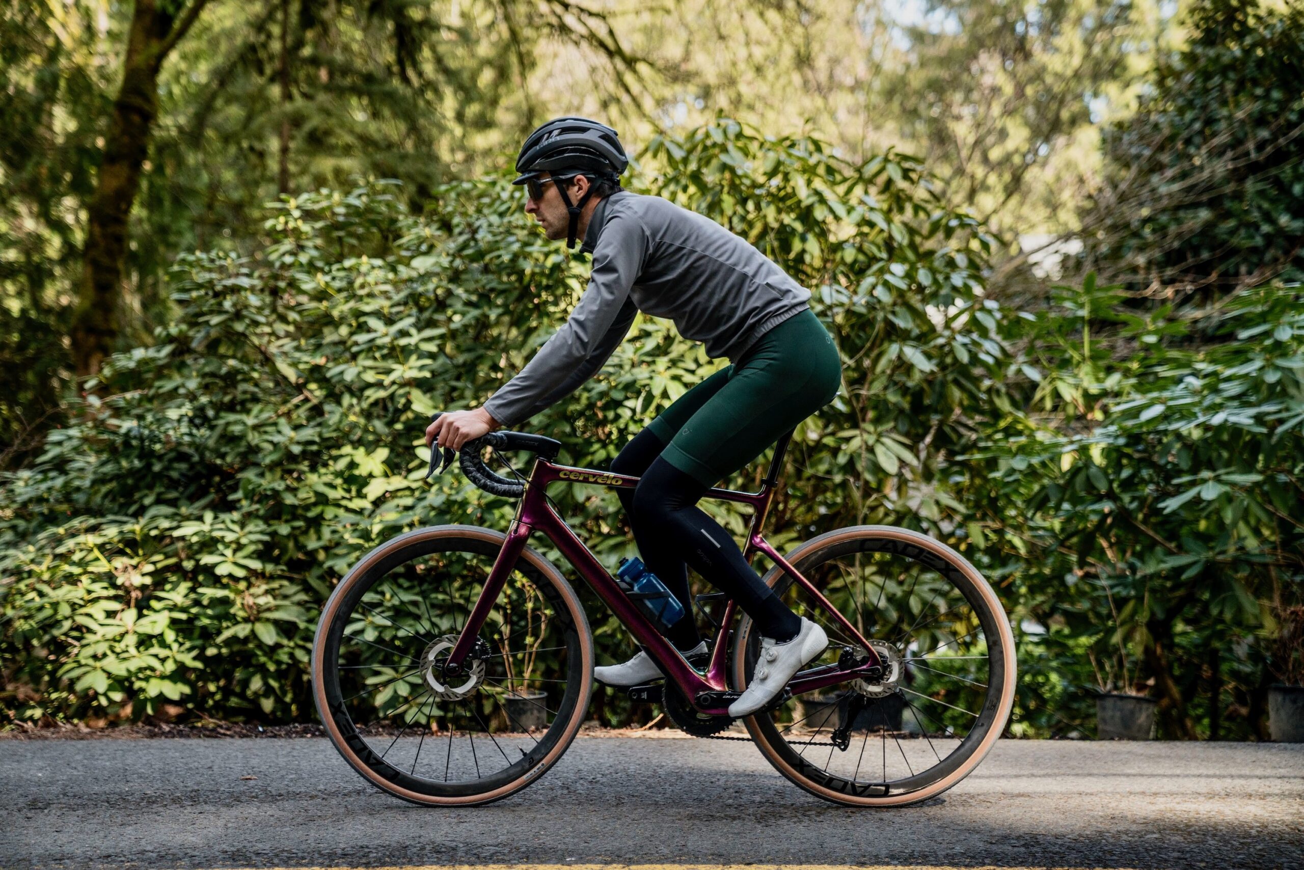 Riding the Cadex 36 wheels on a Cervelo bike