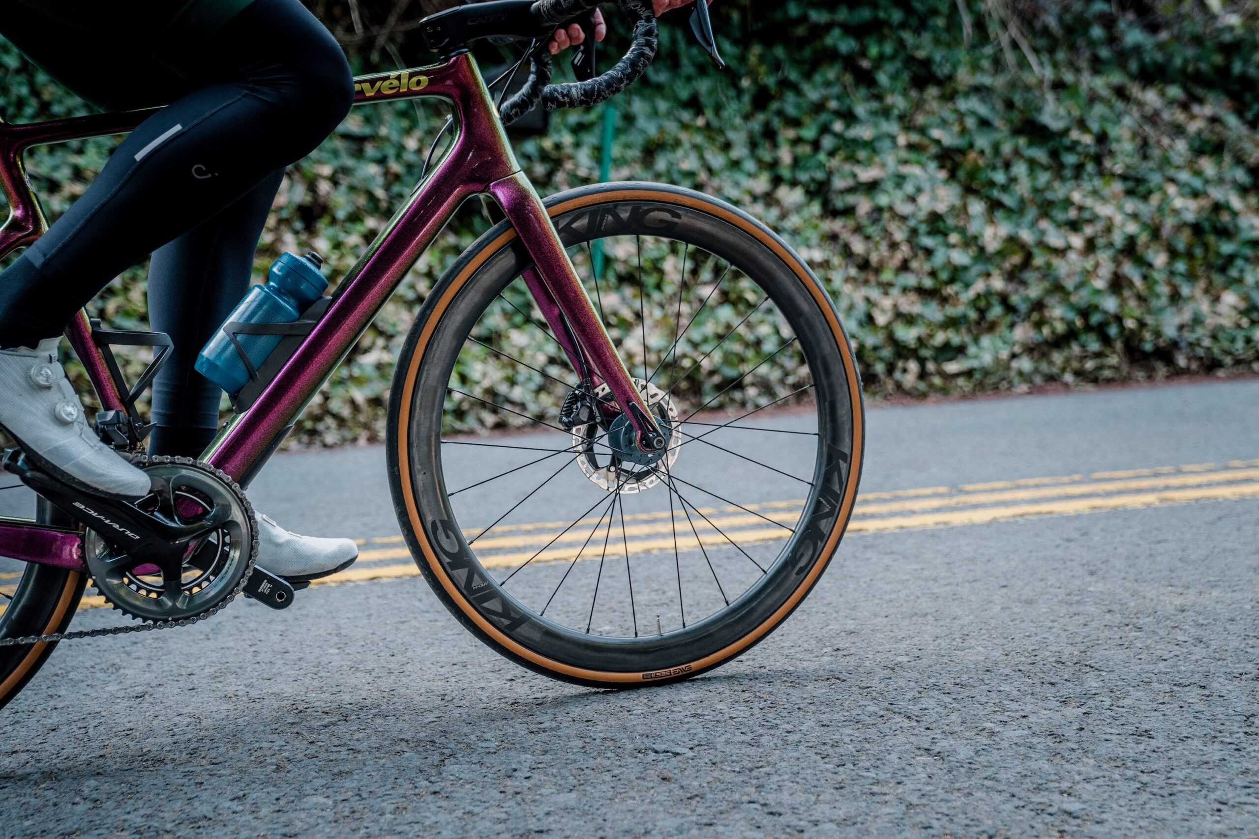 Riding on the Chris King ARD44 road wheels with 29c ENVE SES tires