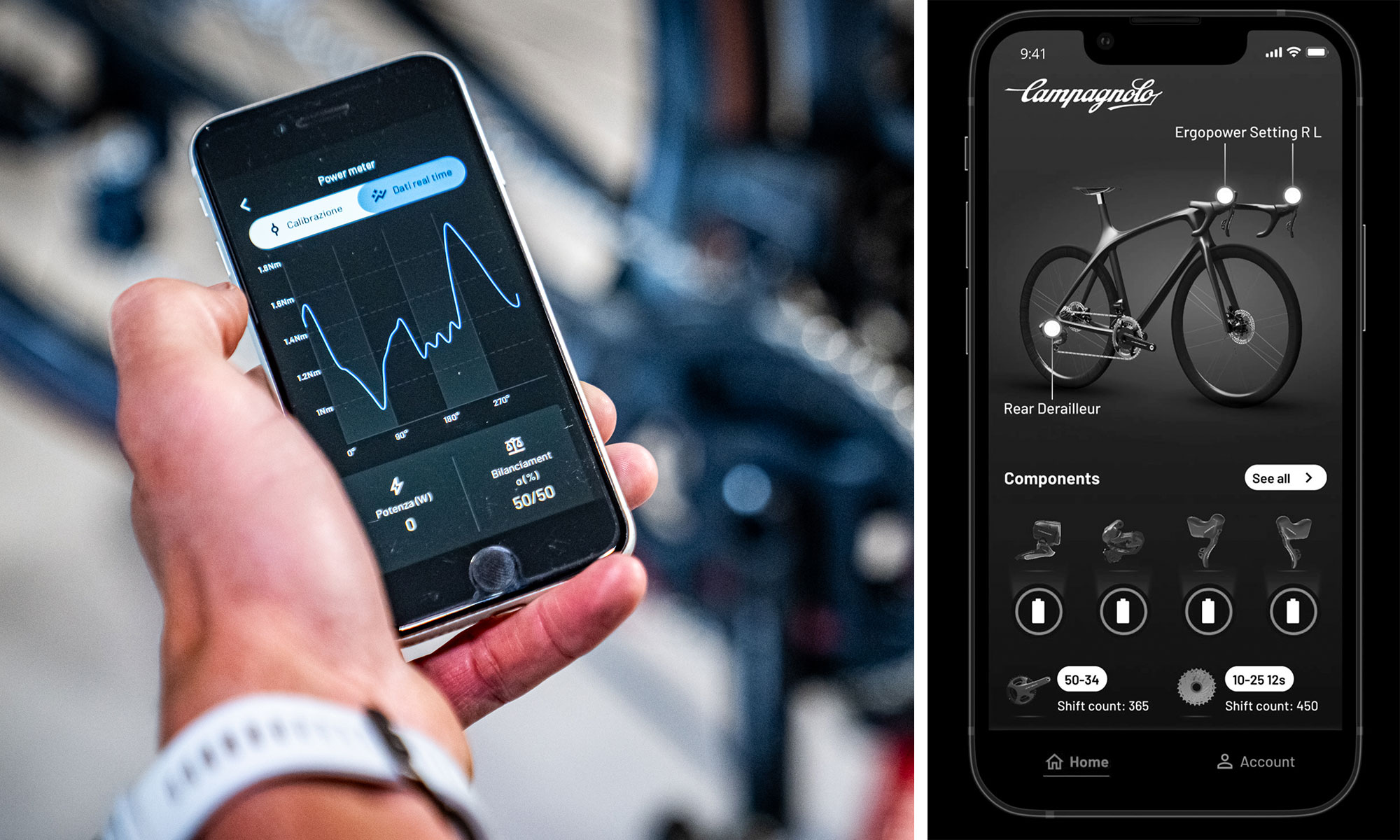 Campagnolo Super Record HPPM power meter crankset, My Campy 3.0 app