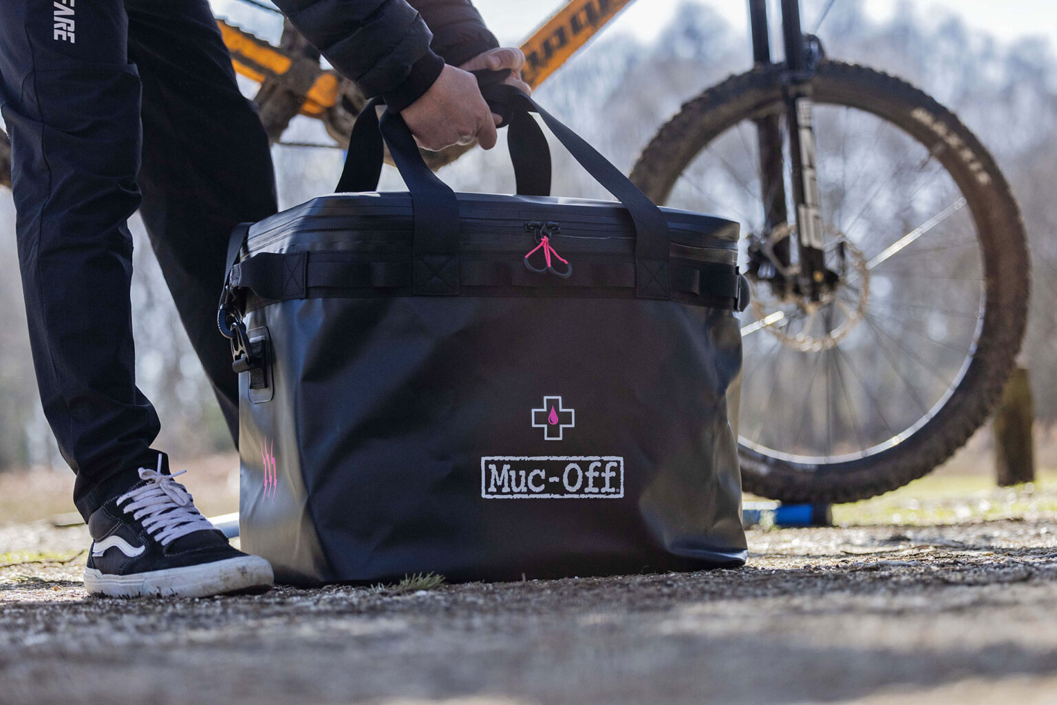 Muc-Off portable rechargeable Mobile Bike Pressure Washer, optional dry bag
