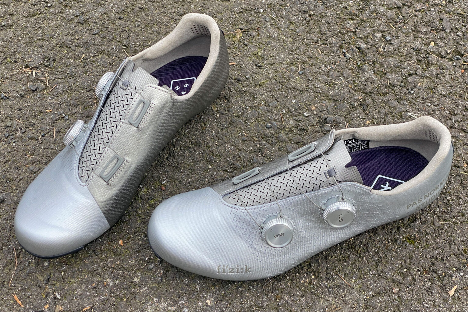 Fizik x Pas Normal Studios Mechanism carbon road shoes, pair top view