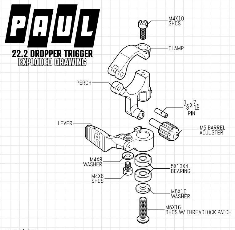 Paul Component Engineering Dropper Trigger exploded