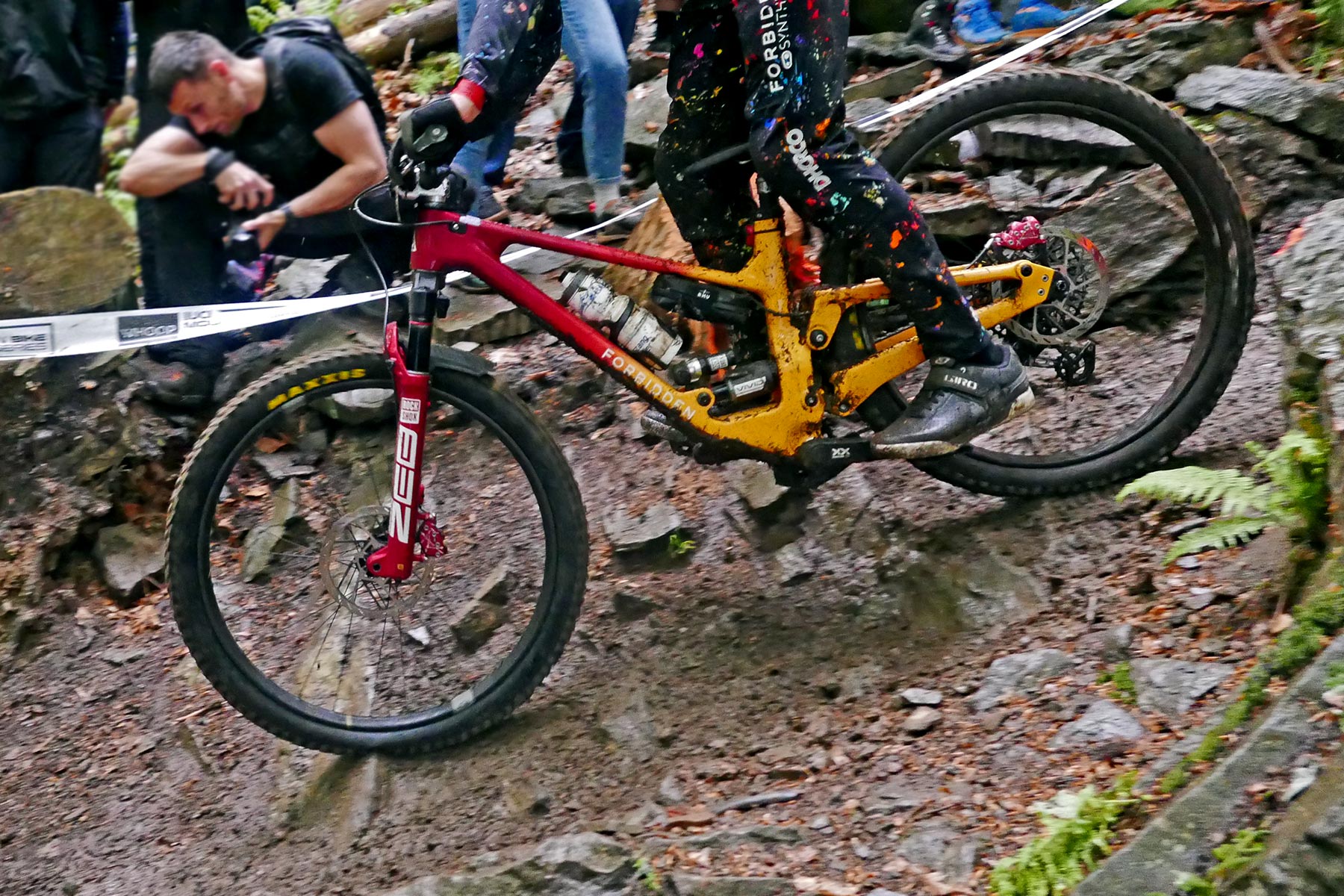 RockShox Vivid Flight Attendant Enduro automatic electronic control gravity mountain bike suspension BlackBox prototype, Forbidden racing Bielsko-Biala