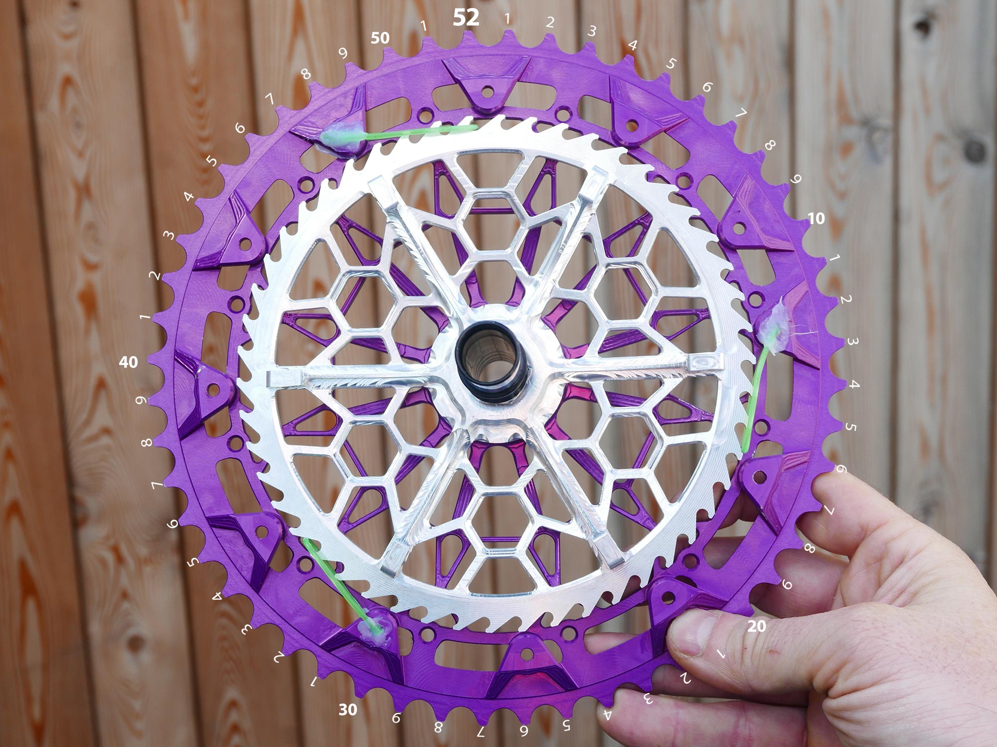 Soul-Kozak LoopsDrive patent-pending alternate bicycle wheel freehub drive clutch concept, 52T mock-up