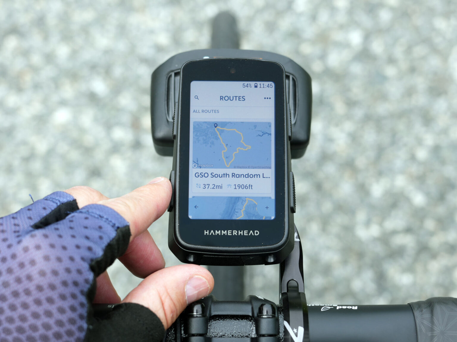 routing options on the new hammerhead karoo cycling computer.