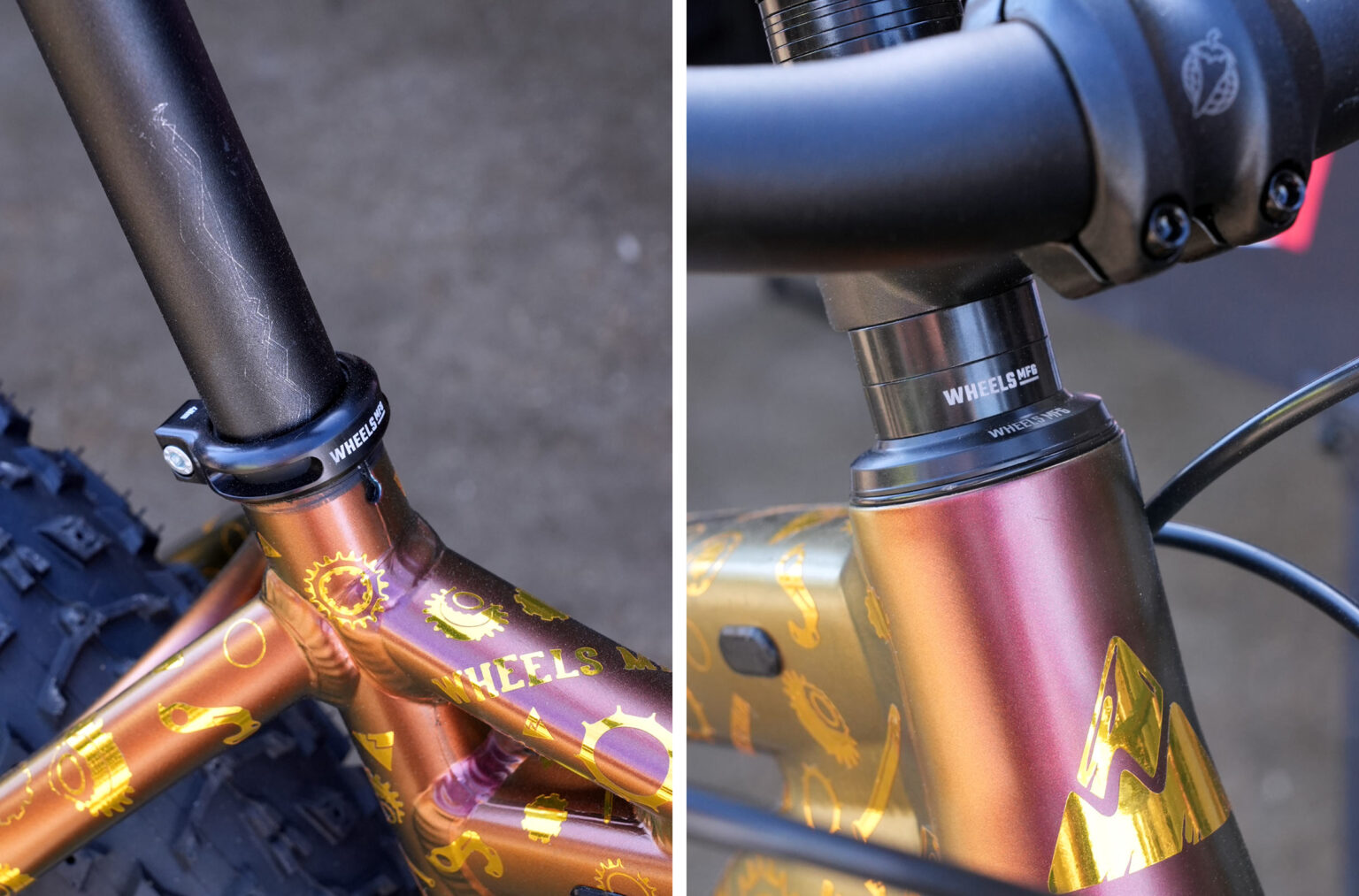 wheels mfg prototype headset and seatpost collar