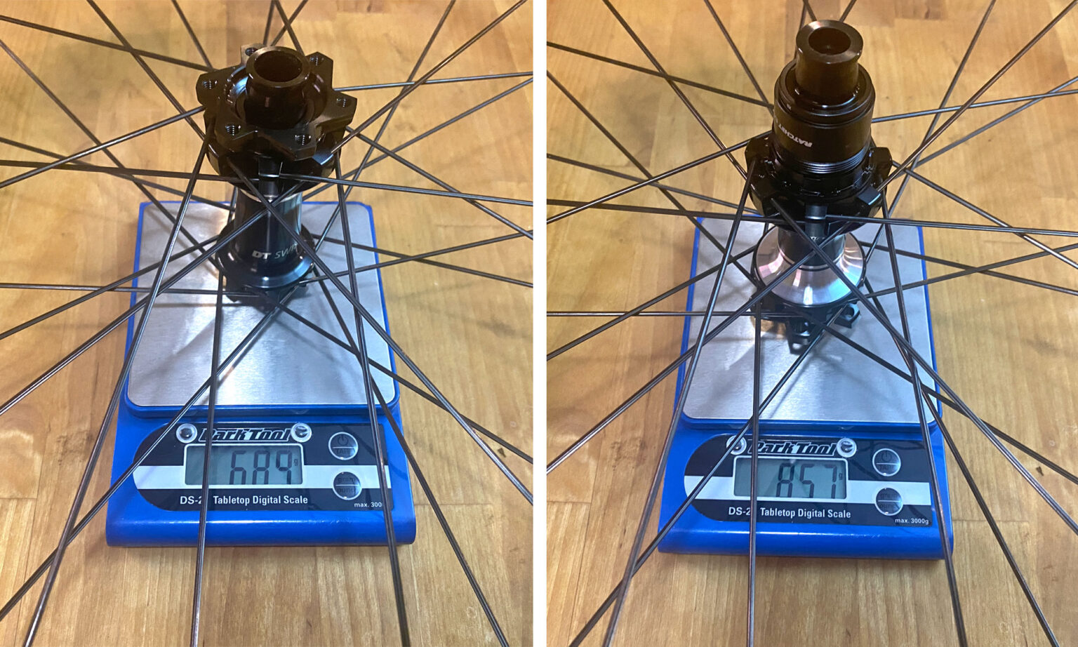 All-new DT Swiss XMC 1200 lightweight carbon all-mountain bike wheels, wheel weights