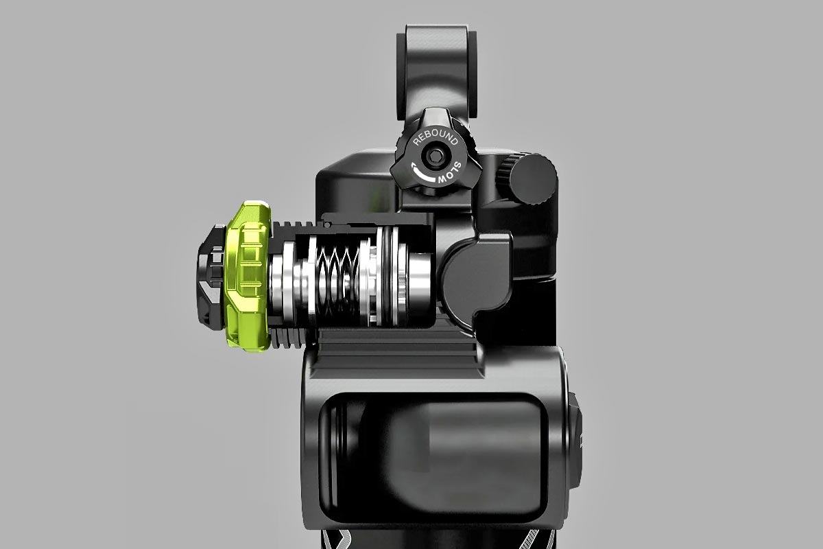 MY24 DVO Topaz Prime air and Jade X Prime coil shocks add adjustability, cutaway