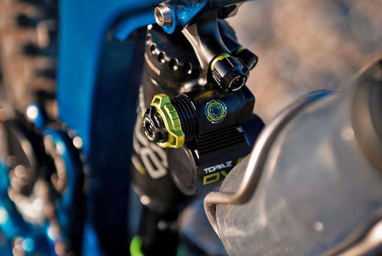 DVO Topaz Prime air shocks add adjustability, up close