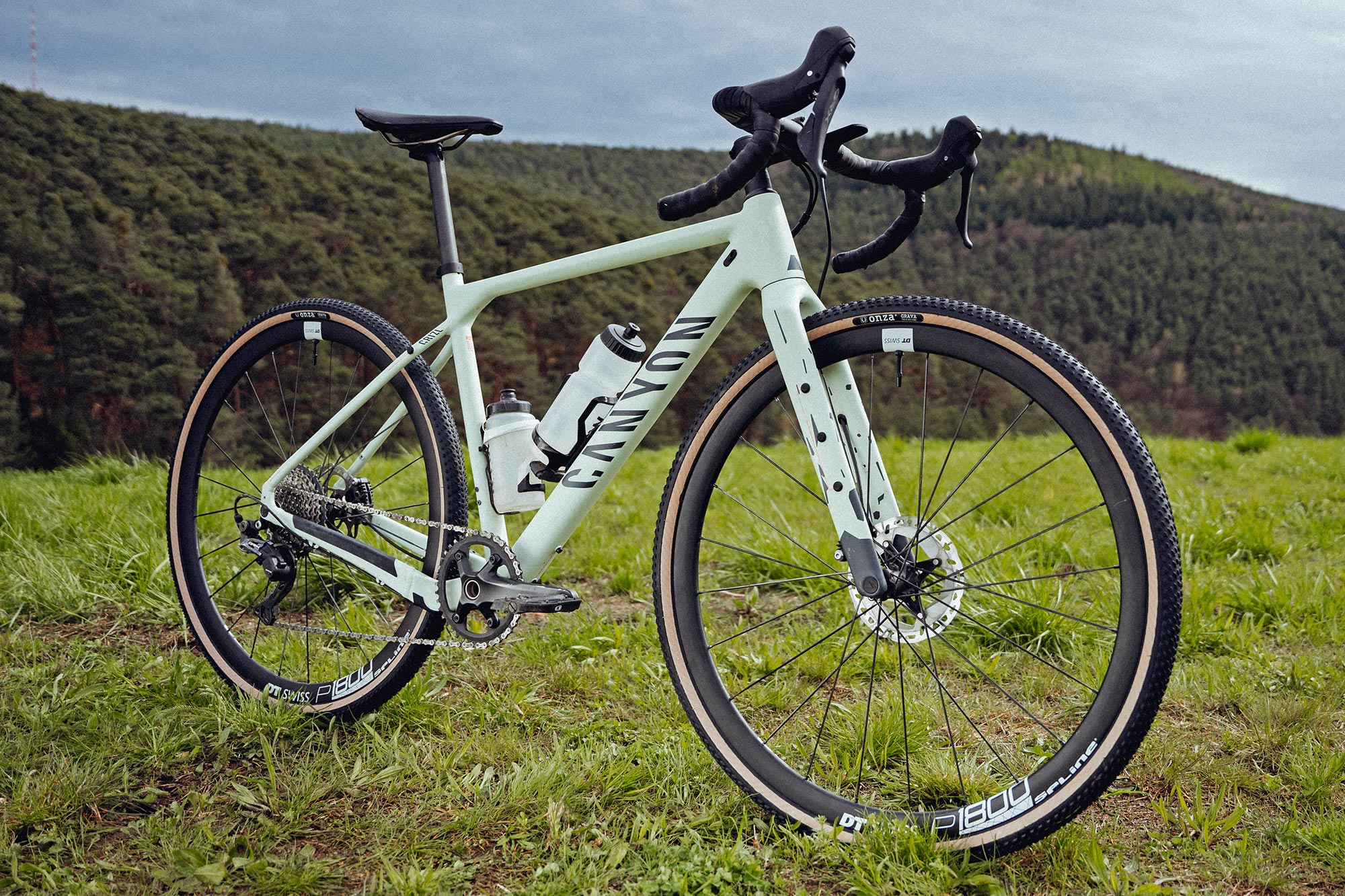 Onza Grava 700x42mm first-ever gravel tire, on a Canyon Grizl