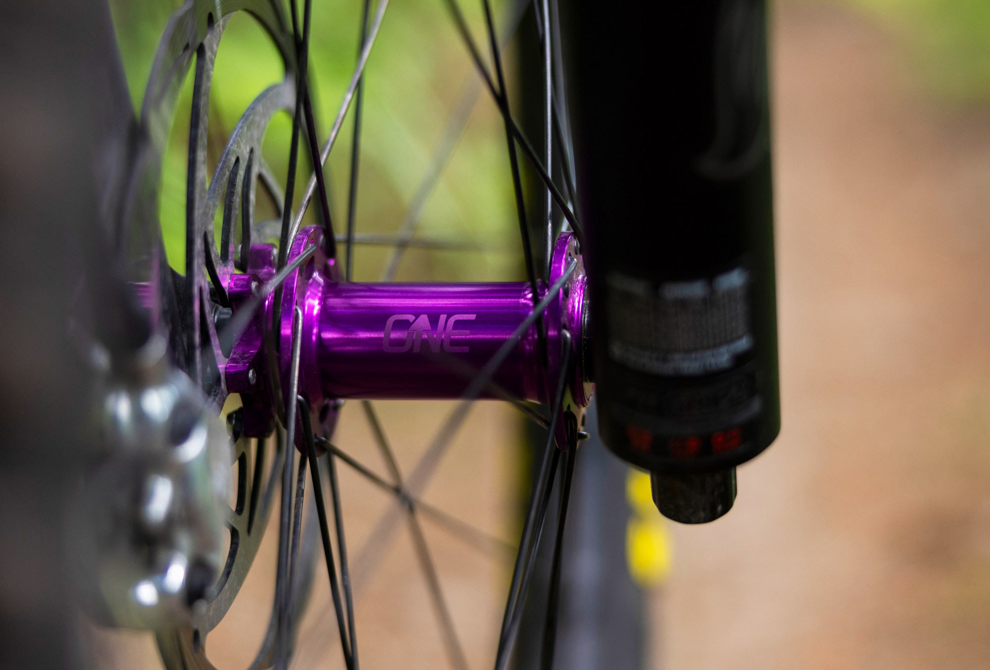 oneup mtb hubs on a bike.