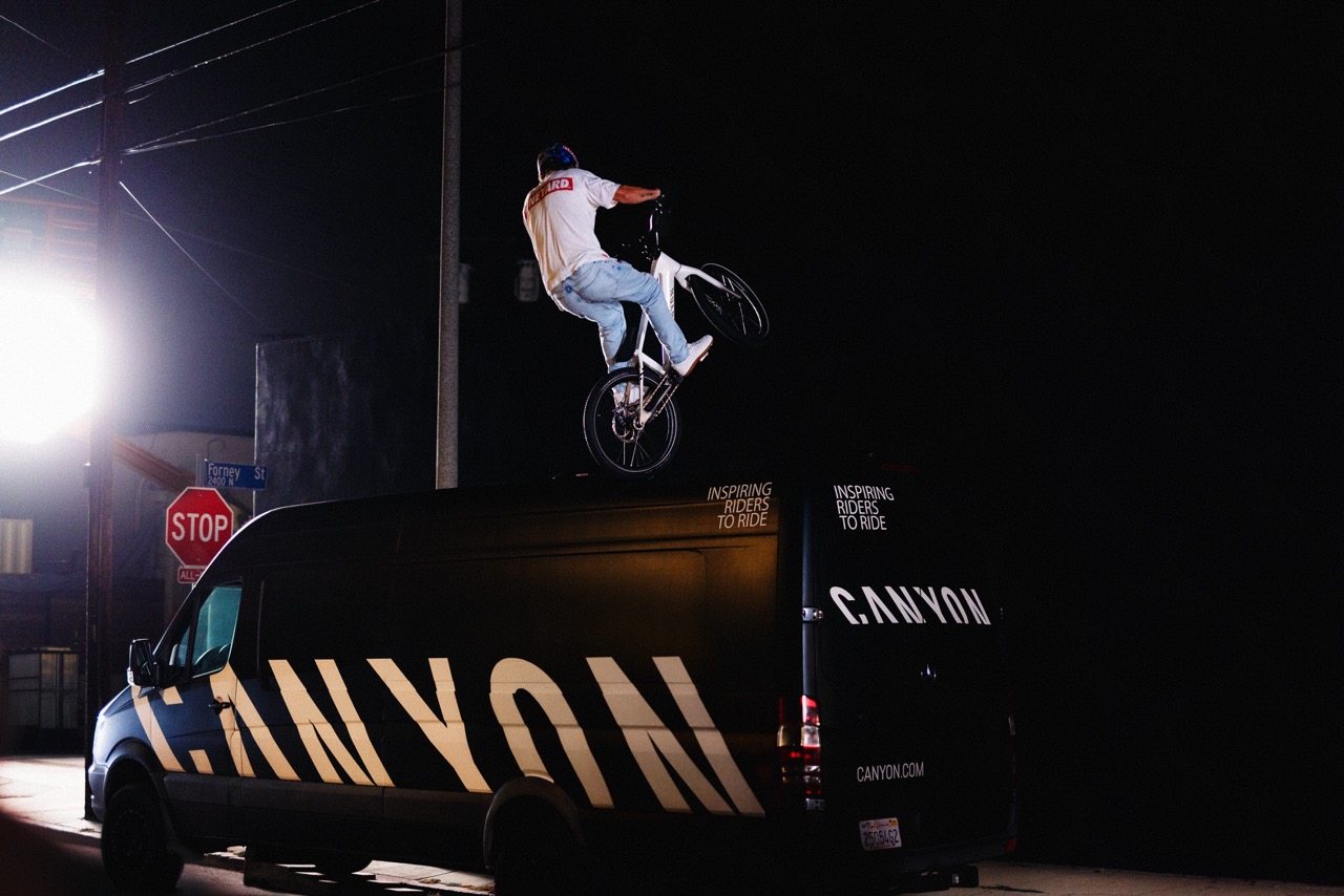 Canyon and LeBron Collab Fabio Wibmer in action