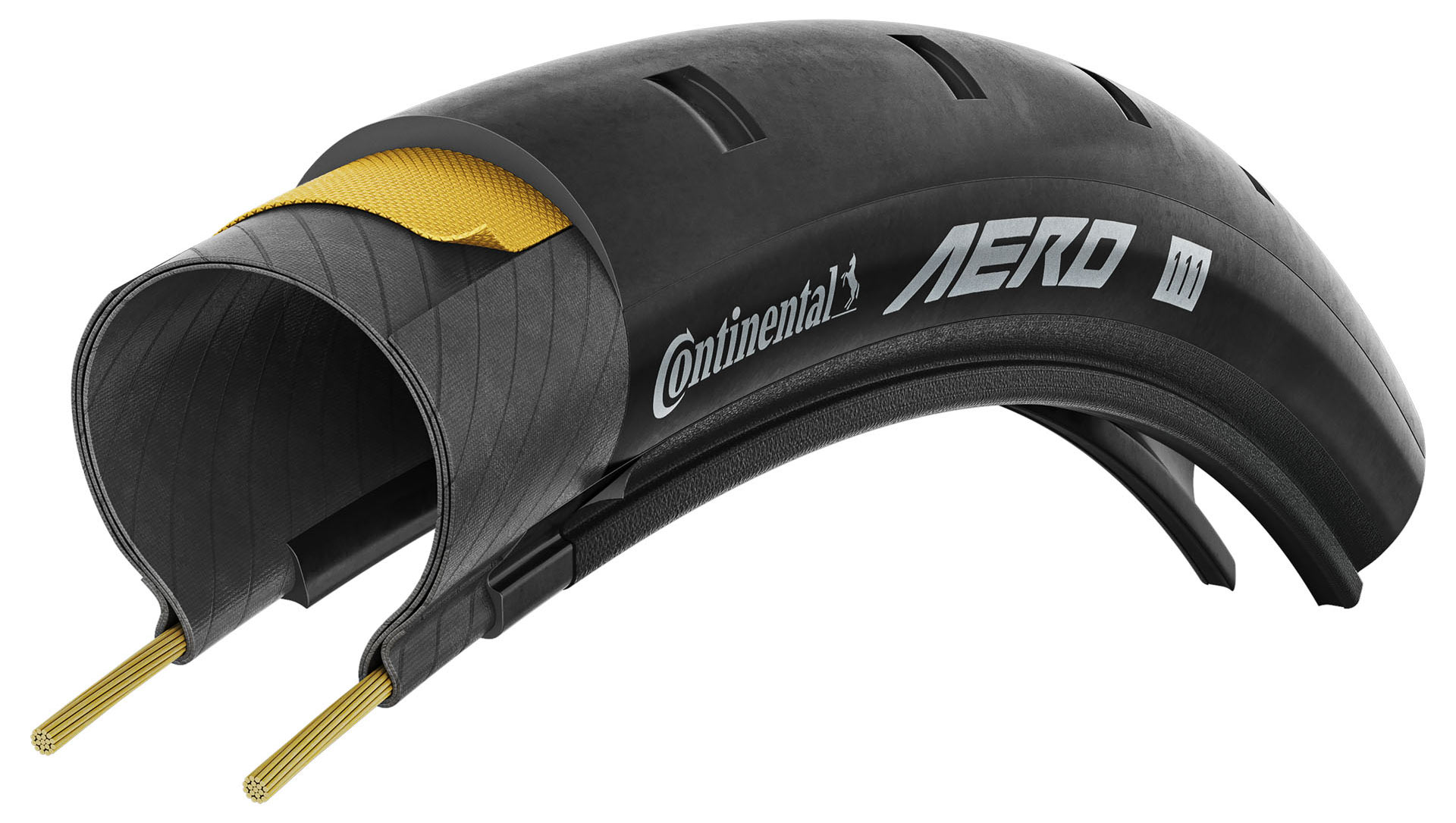 cutaway view of conti aero 111 bike tire.