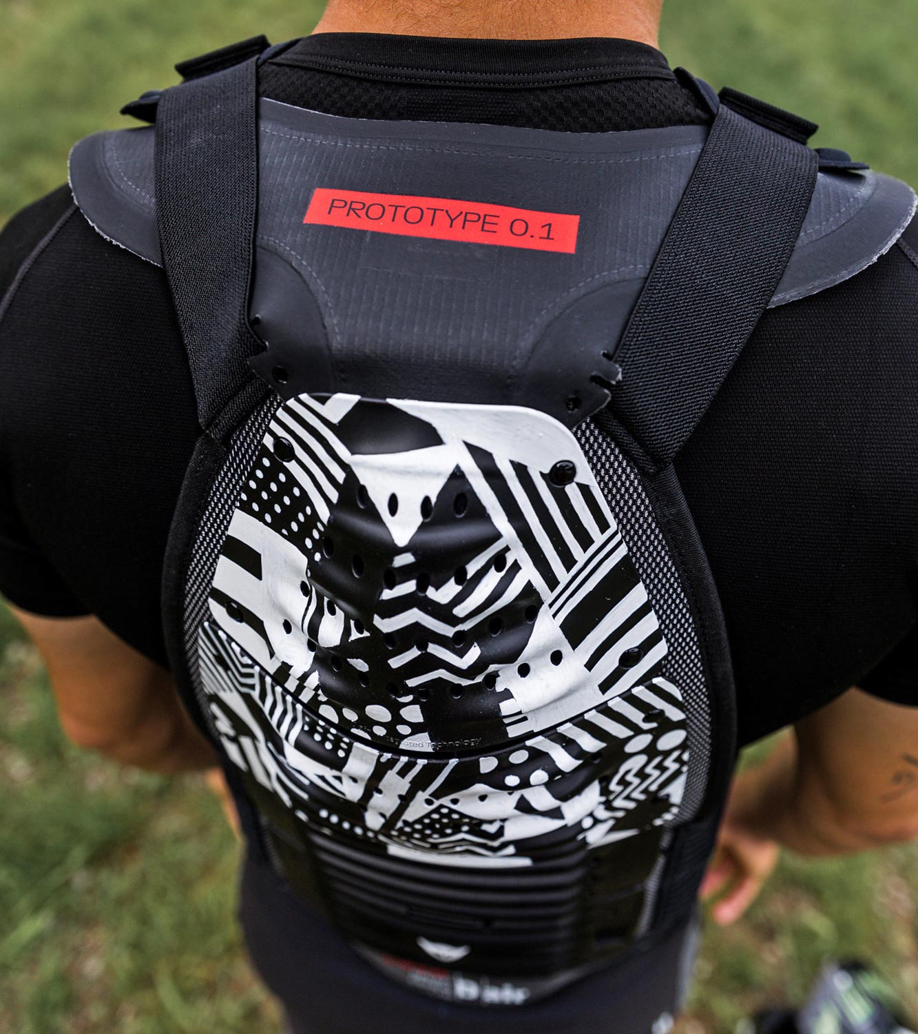 Dainese D-Air Bike Prototype DH airbag inflated chest back neck protector, new back design