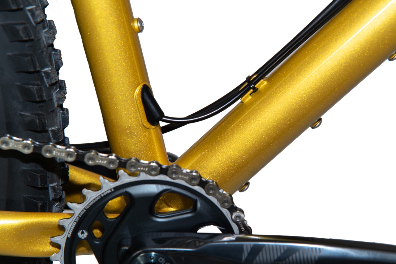 Esker Cycles Smokey Steel dropper routing