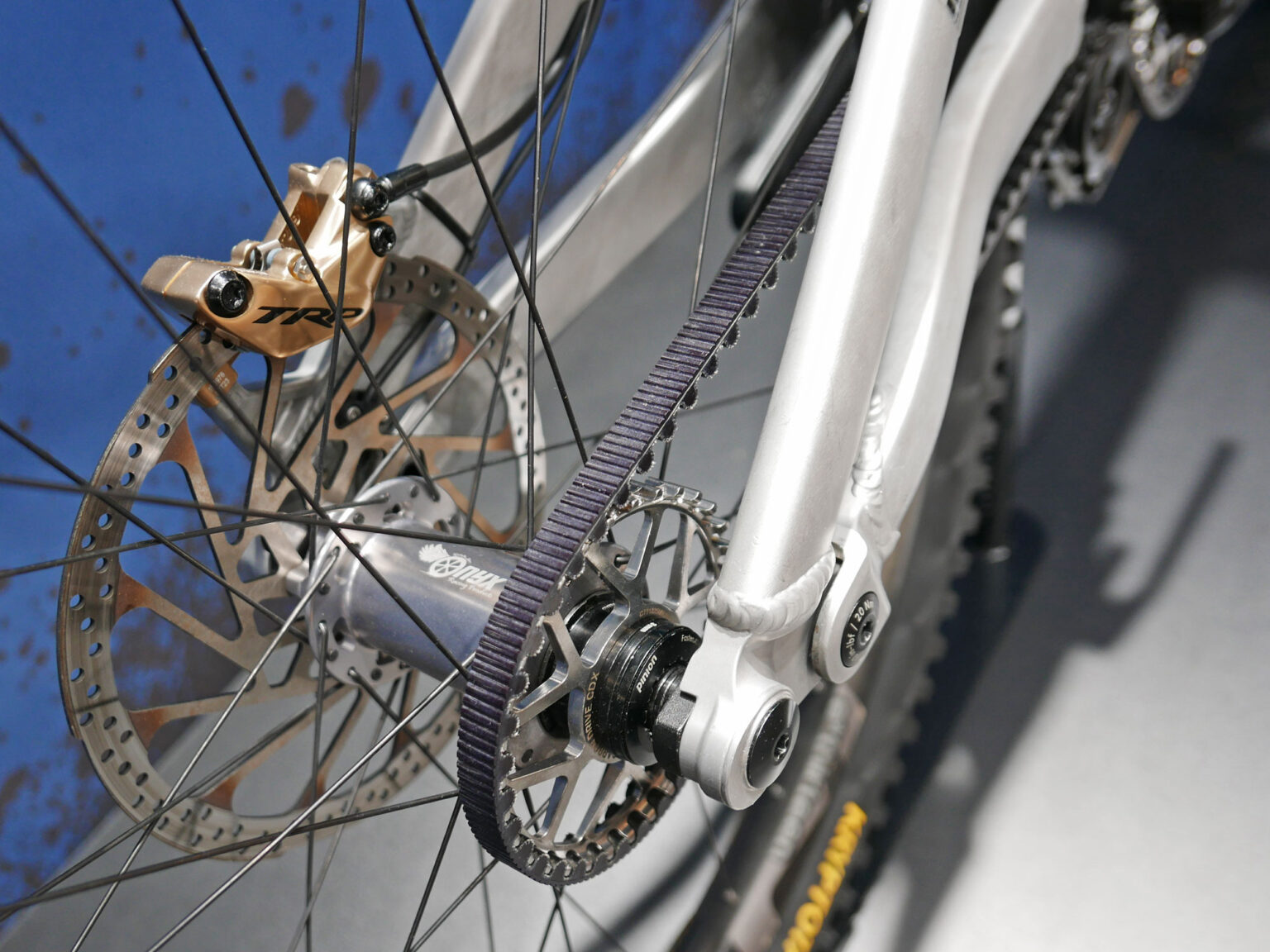 Intense M1 Pinion prototype gearbox DH bike, simple driveside dropout