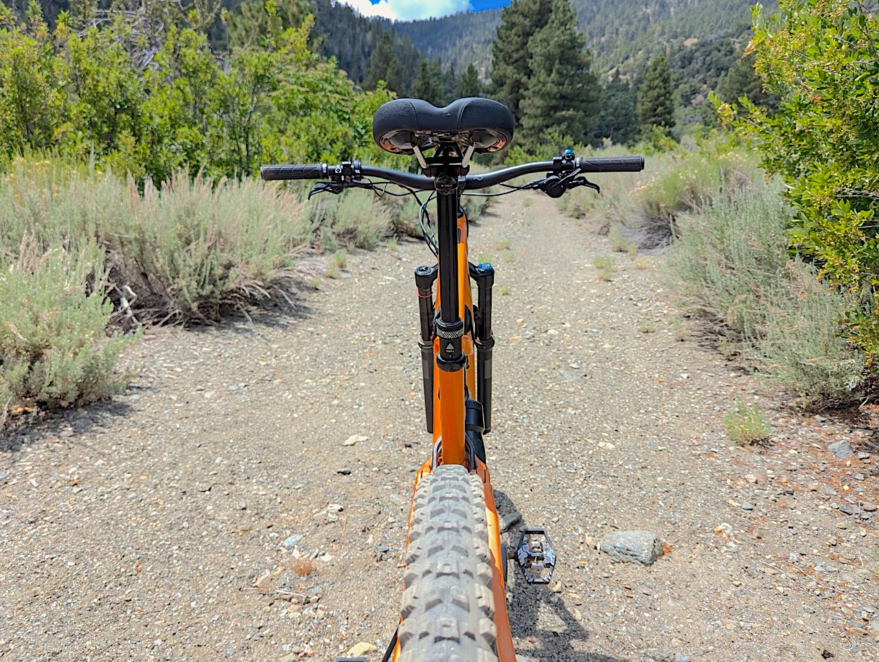 PNW Compnents Range Dropper and Lever Bundle from the back