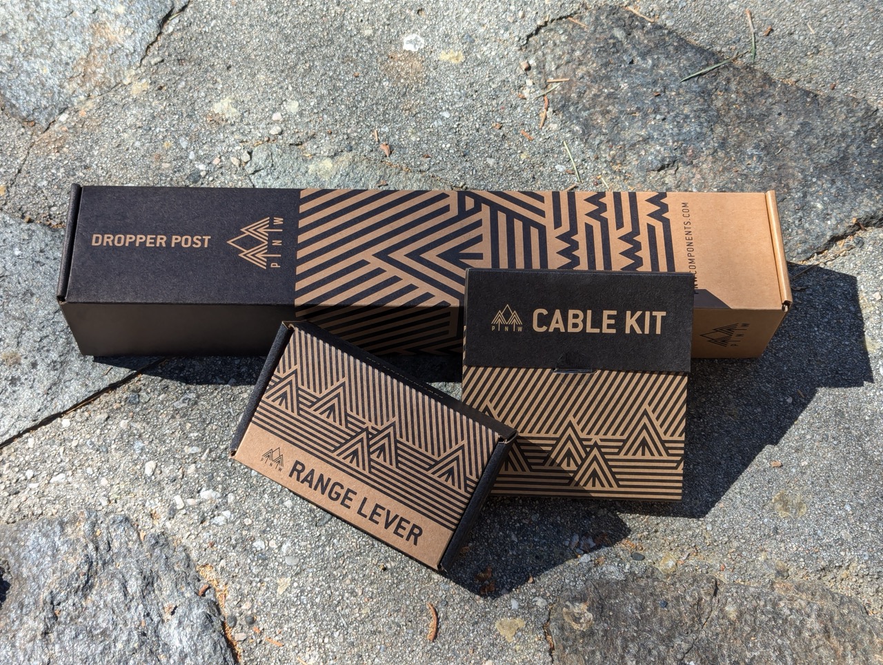 PNW Compnents Range Dropper and Lever Bundle packaging