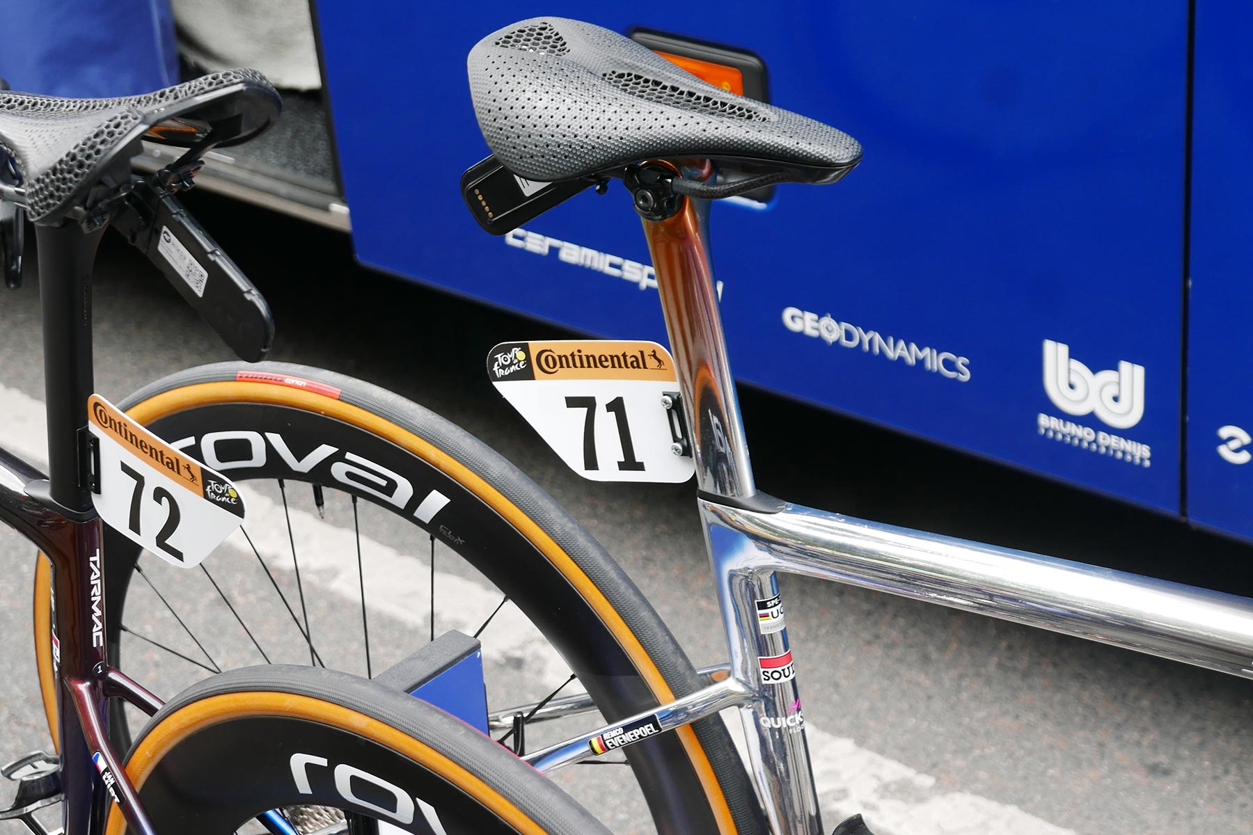 Remco Evenepoel S-Works Tarmac SL8 of the Best Young Rider at the 2024 Tour de France, Power saddle detail