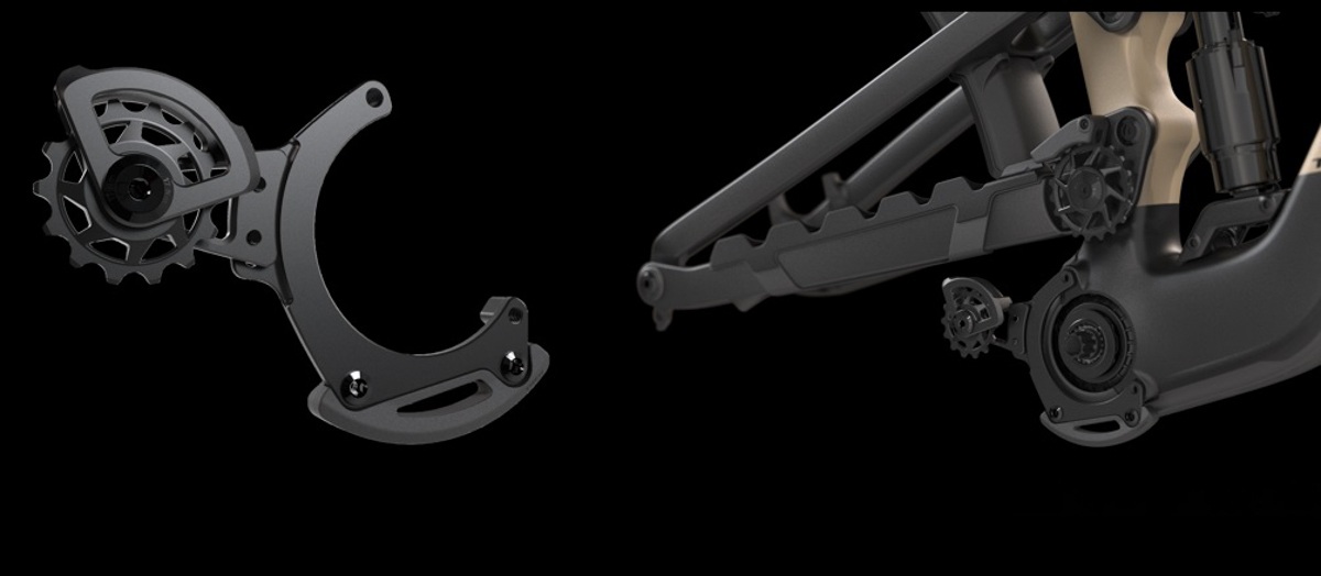 Trek Slash+, lower chain guide