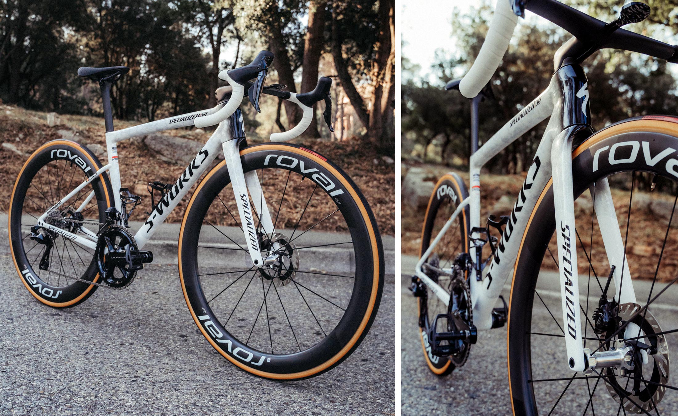White Jersey winner Remco Evenepoel Specialized S-Works Tarmac SL8, Best Young Rider 2024 Tour de France, commemorative 50th anniversary custom bike details