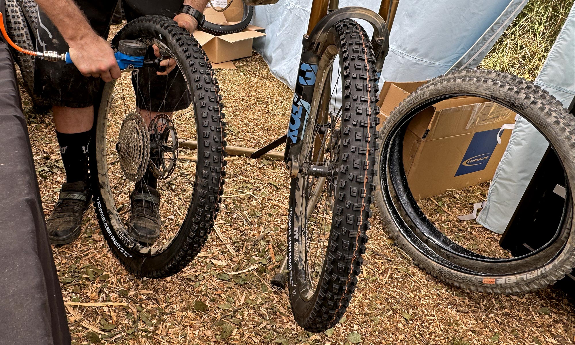 Schwalbe Radial Trail Gravity mountain bike tires, Albert back-to--back tests