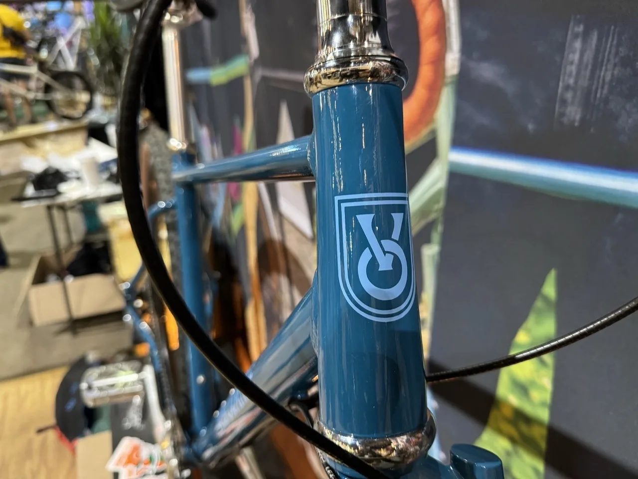 Velo Orange Drop Bar Friction Shifters head badge Large