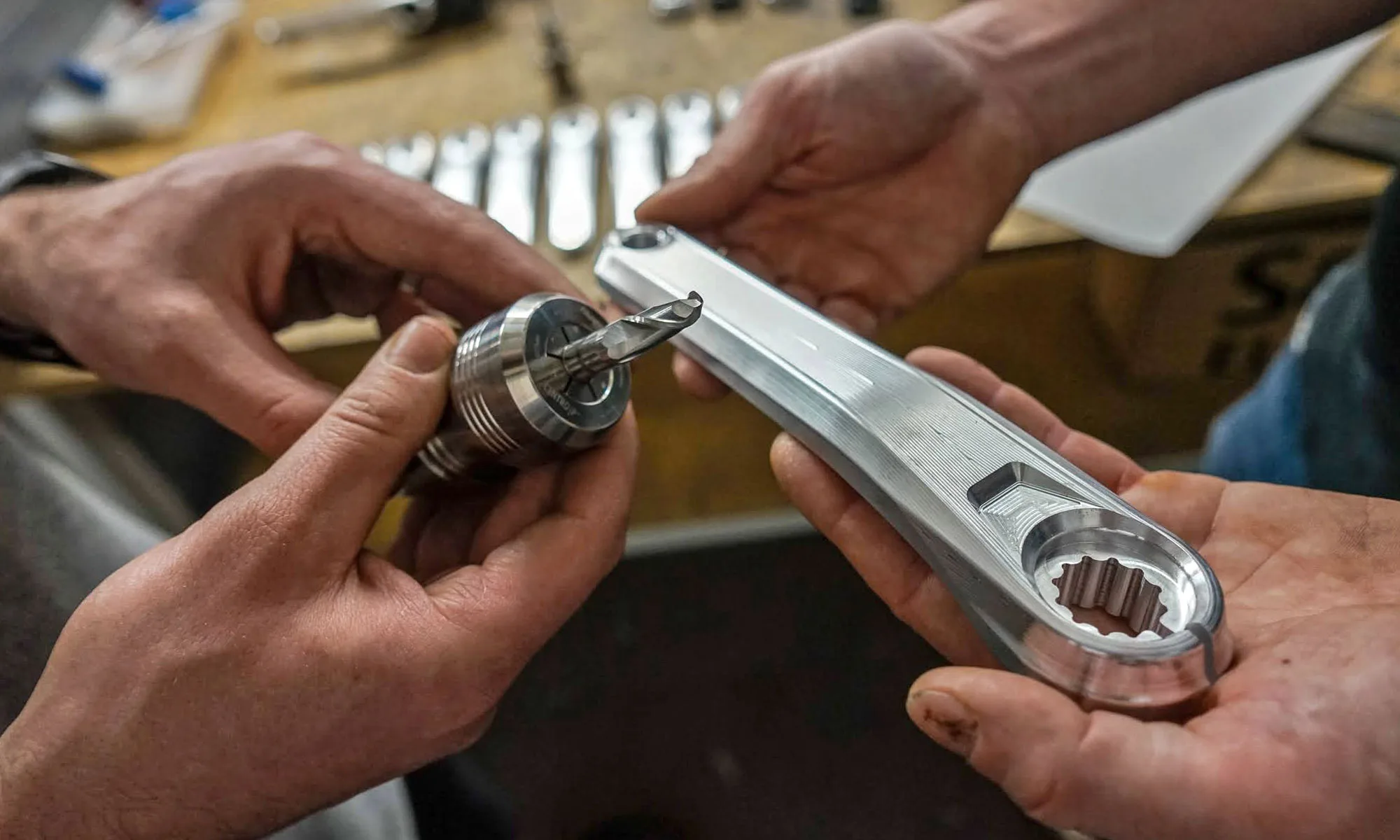 ActoFive Factory Tour: CNC-machined aluminum mountain bikes made-in-Germany, crankarm & tooling